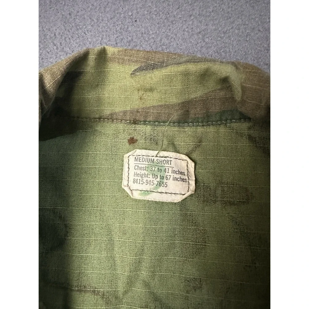 Vietnam US ARMY USMC Jungle Jacket Coat Lowland ERDL Medium Short Camouflage EUC